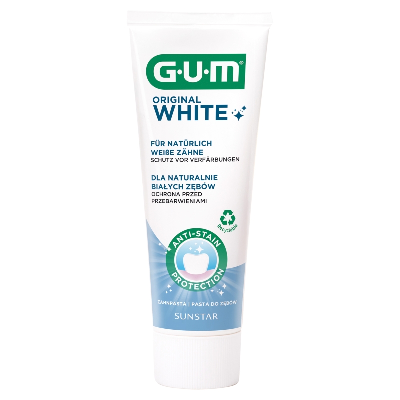 Sunstar Gum Oryginal White, pasta do zębów wybielająca, 75 ml