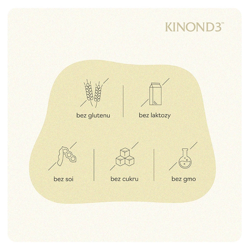 Kinon D3, tabletki z witaminami D3 i K2 wzmacniającymi kości, 30 szt.