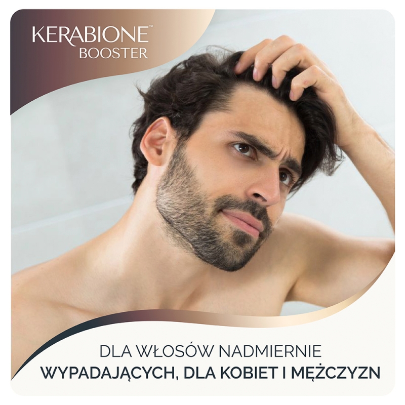 Kerabione Booster, kapsułki ze składnikami wspomagającymi wzrost włosów, 30 szt.