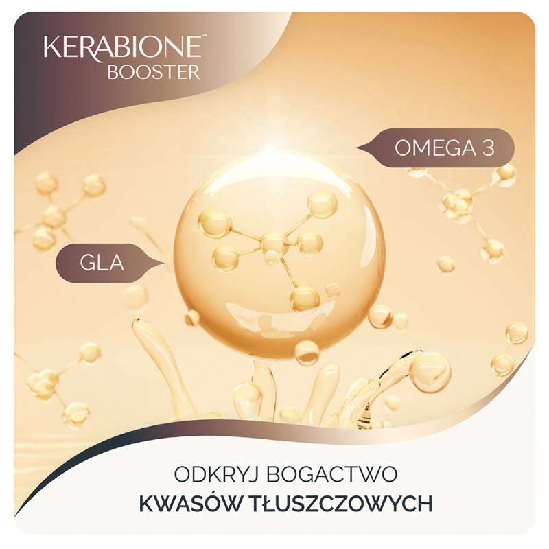 Kerabione Booster, kapsułki ze składnikami wspomagającymi wzrost włosów, 30 szt.