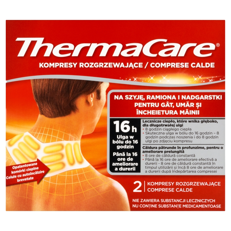 ThermaCare kompresy rozgrzewające łagodzące ból szyi, ramion, 2 szt.