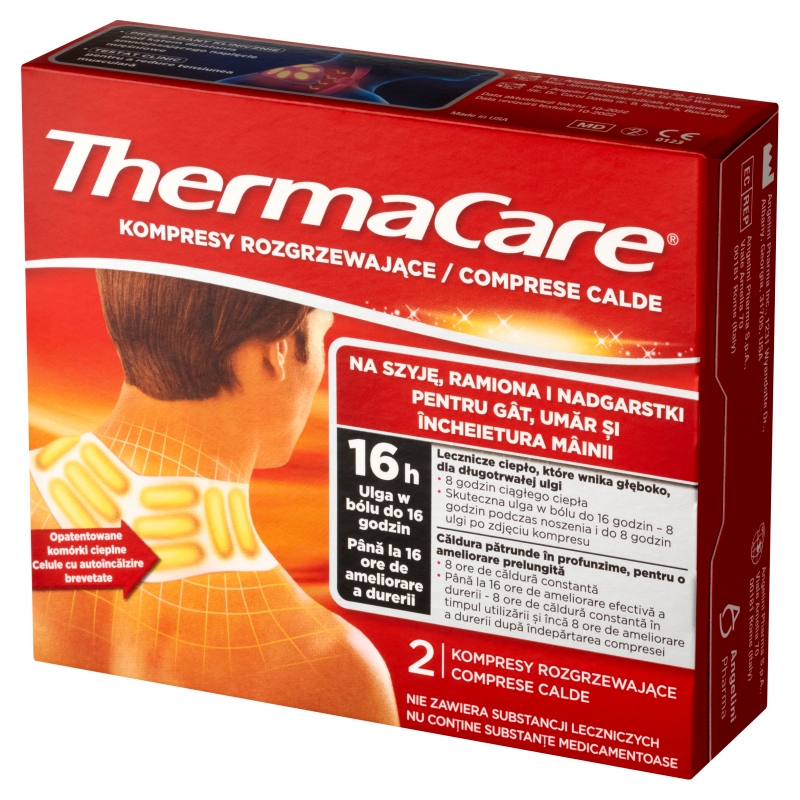 ThermaCare, kompresy rozgrzewające łagodzące ból szyi, ramion, 2 szt.