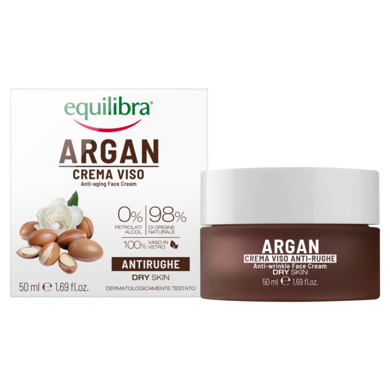 Equilibra Krem Arganowy, do skóry ze zmarszczkami, 50 ml
