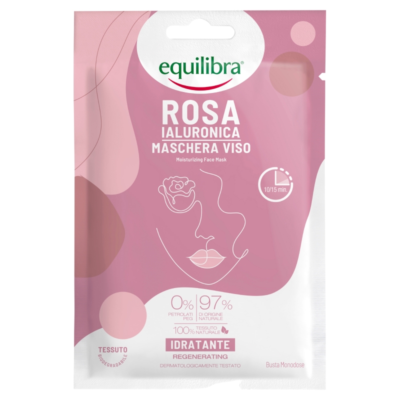 Equilibra Rosa , maska nawilżająca do skóry twarzy, 1 szt.
