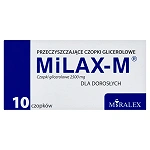 Milax-M 2500 mg przeczyszczające czopki glicerolowe, 10 szt.