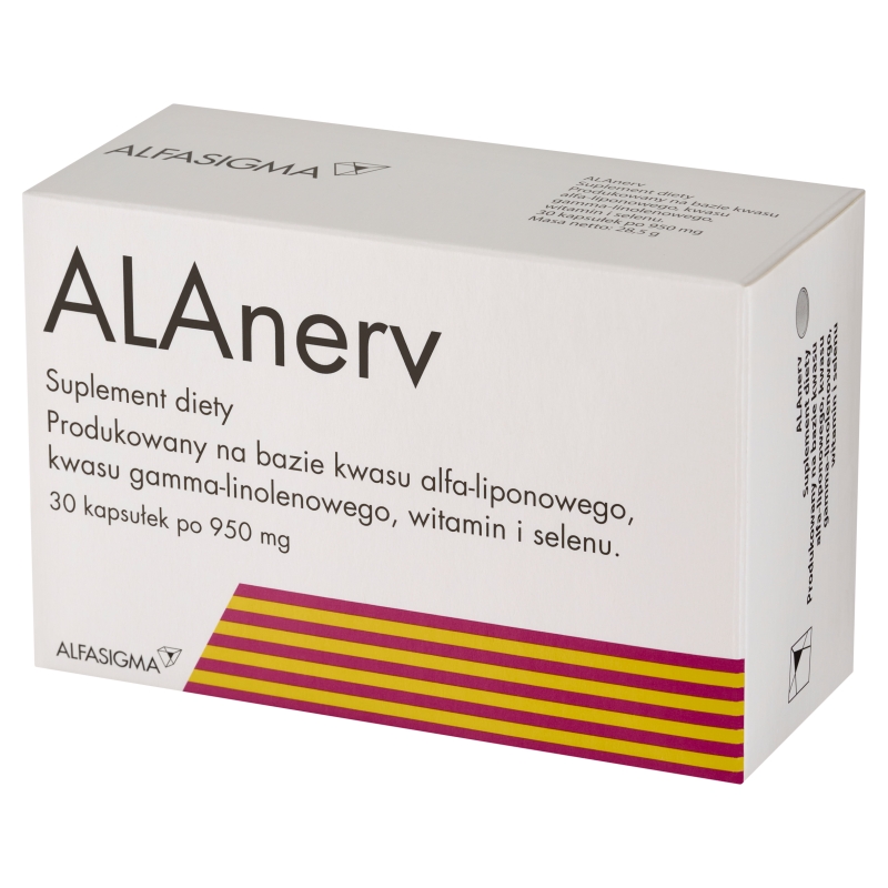 ALAnerv, kapsułki ze składnikami wspierającymi układ nerwowy, 30 szt.