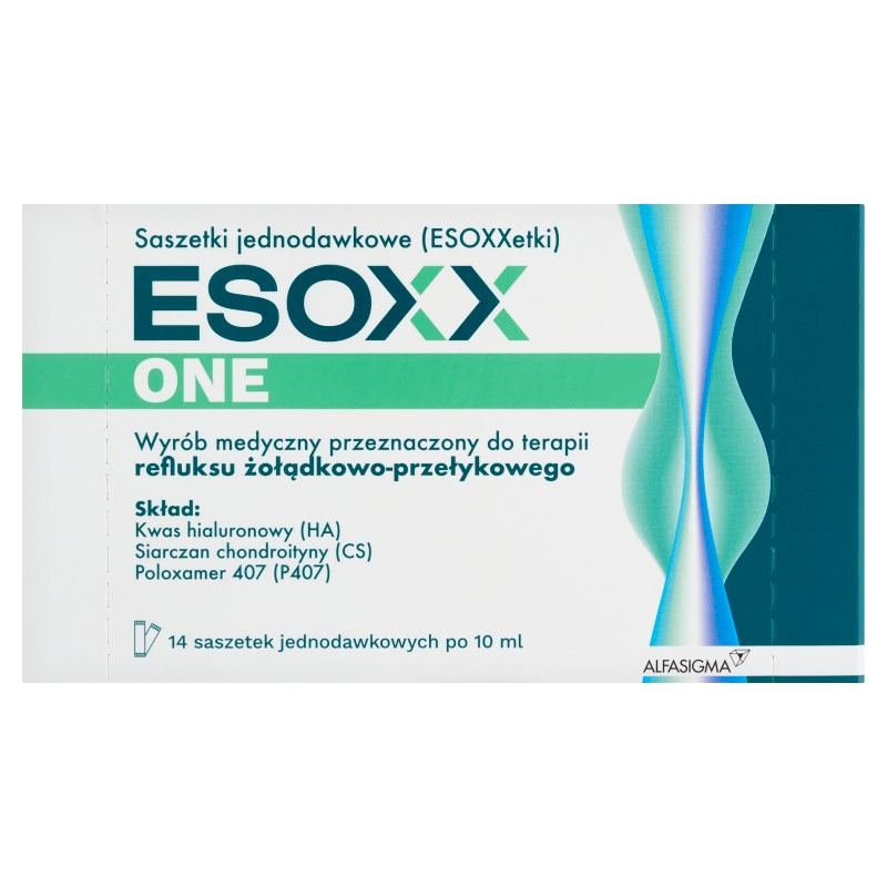 ESOXX ONE, syrop na objawy refluksu żołądkowego, 14 sasz. x 10 ml