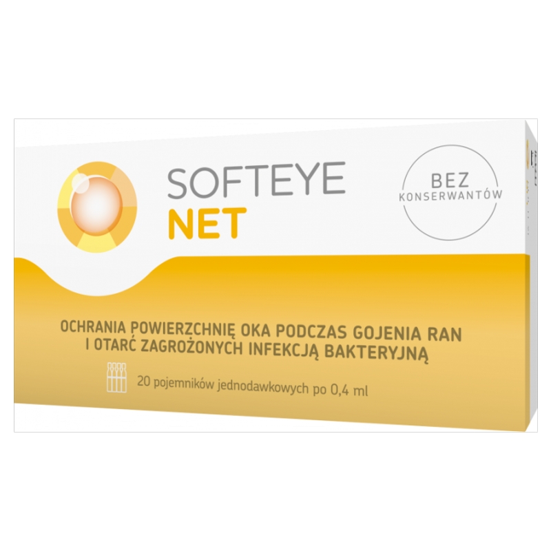Softeye Net żel do oczu, 20 pojemników po 0,4 ml