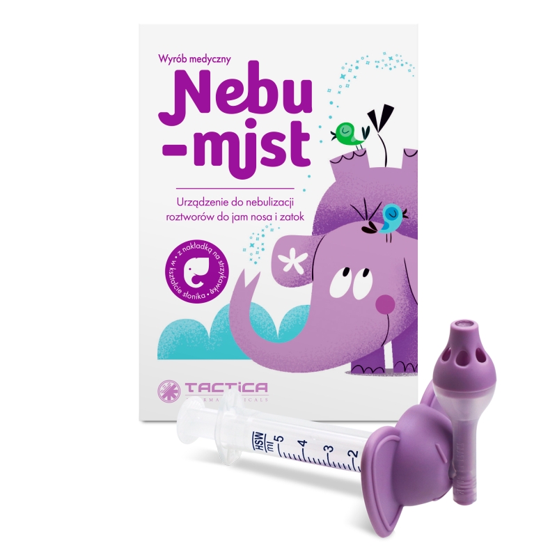 Nebu-Mist, urządzenie do nebulizacji roztworów do jam nosa i zatok, 1 szt.