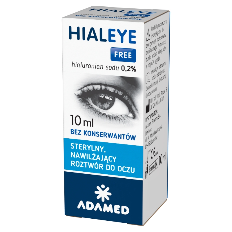 Hialeye Free 0,2% , roztwór, krople sterylne nawilżające do oczu, 10 ml