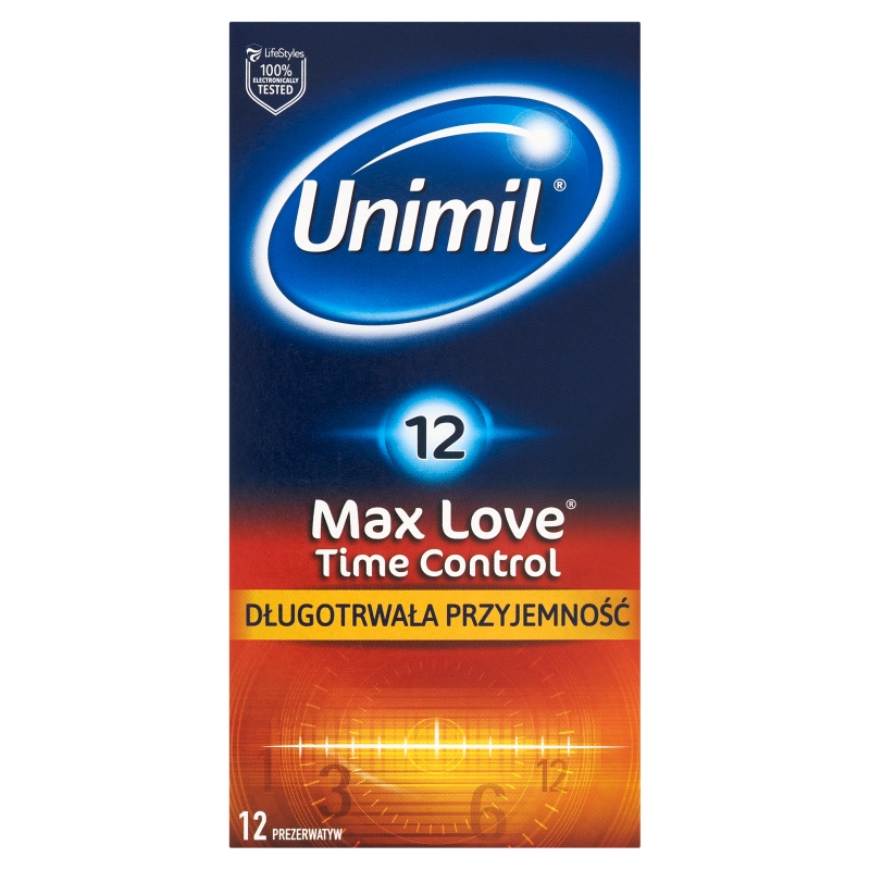 Unimil Max Love Time Control, prezerwatywy, 12 szt.