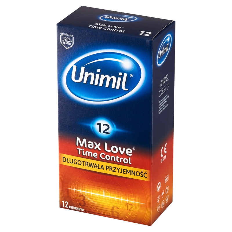 Unimil Max Love Time Control, prezerwatywy, 12 szt.