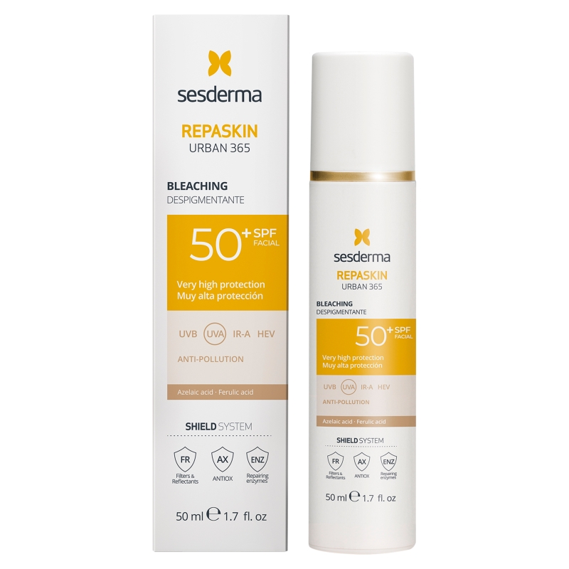 Sesderma Repaskin Urban 365, krem przeciwsłoneczny depigmentacyjny, SPF50+, 50 ml