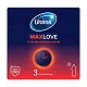 Unimil MaxLove, prezerwatywy z żelem opóźniającym, 3 szt. prezerwatywy z żelem opóźniającym, 3 szt.