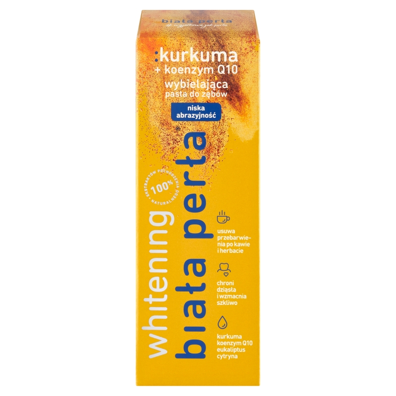 Biała Perła Kurkuma+Q10 , pasta do zębów wybielająca, 75 ml