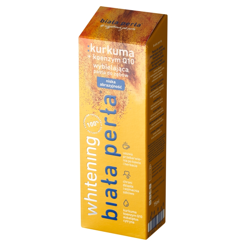 Biała Perła Kurkuma+Q10 , pasta do zębów wybielająca, 75 ml