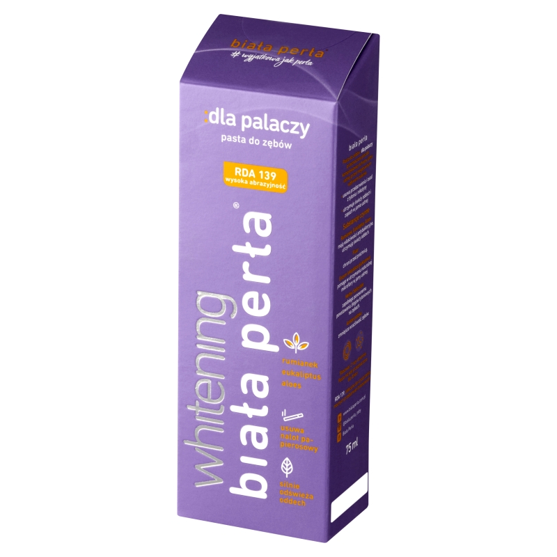 Biała Perła Pasta do zębów,  wybielająca dla palaczy, 75 ml
