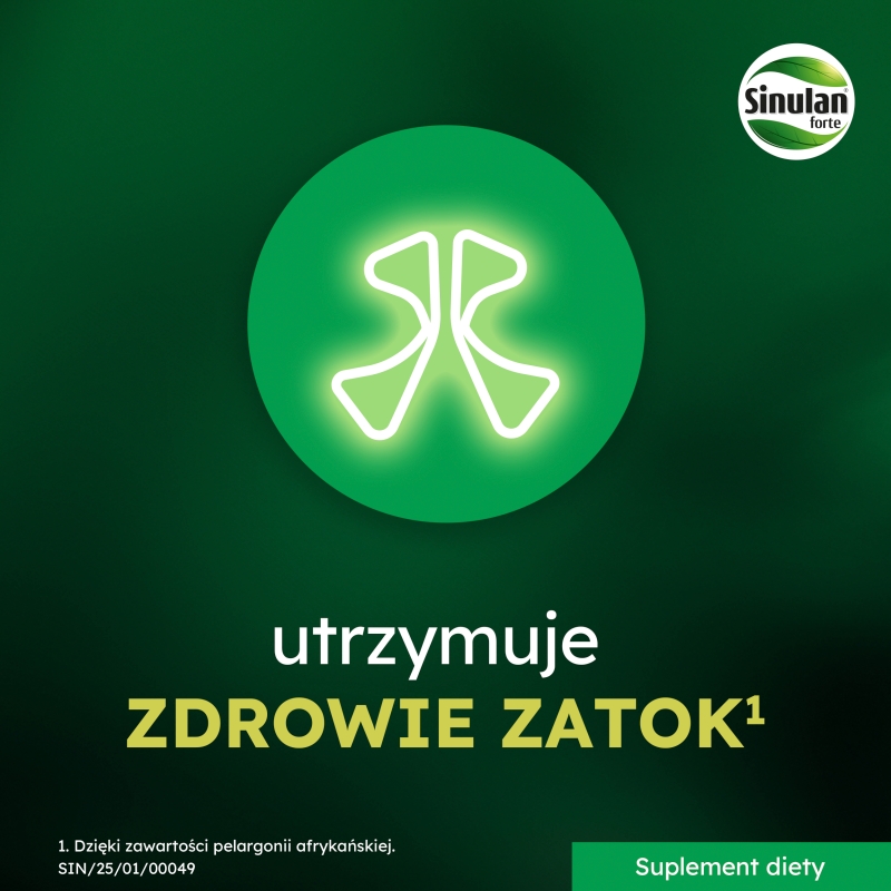 Sinulan Forte, tabletki ze składnikami wspierającymi odporność i drogi oddechowe, 30 szt.
