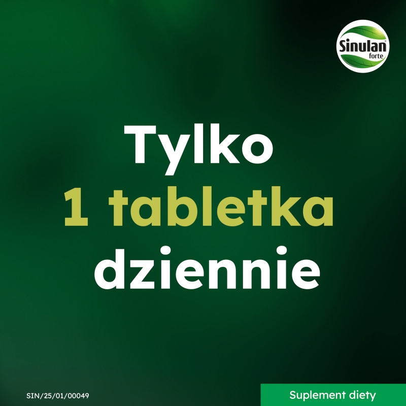 Sinulan Forte, tabletki ze składnikami wspierającymi odporność i drogi oddechowe, 30 szt.