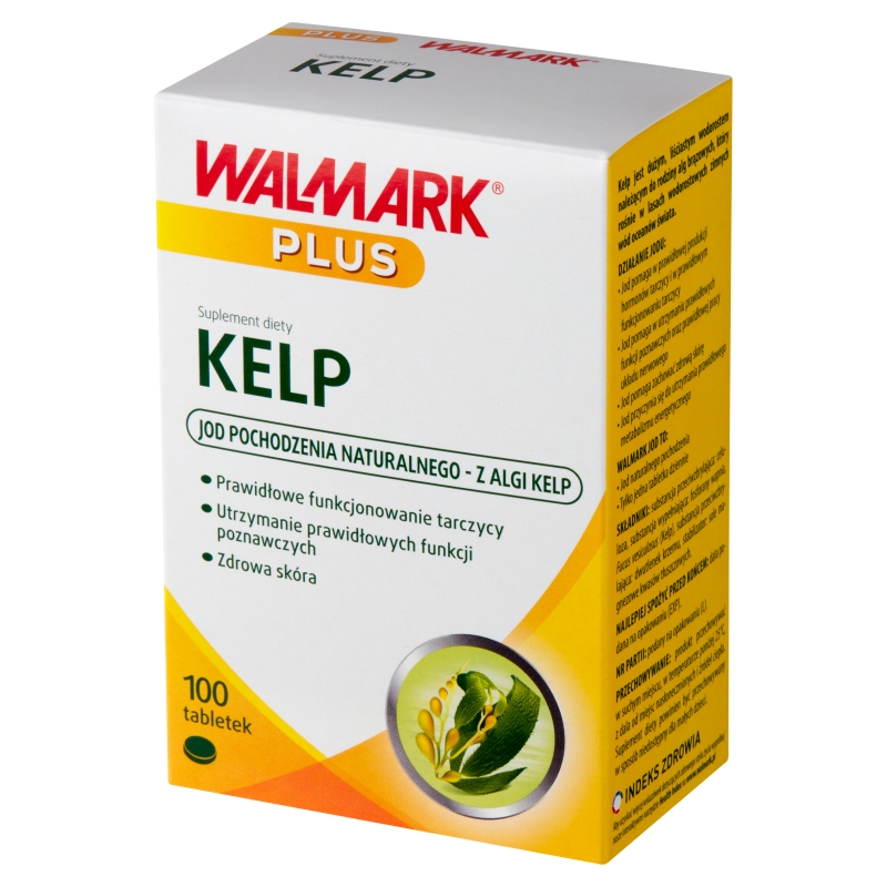 Kelp , tabletki z naturalnym jodem wspomagającym funkcjonowanie tarczycy, 100 szt.