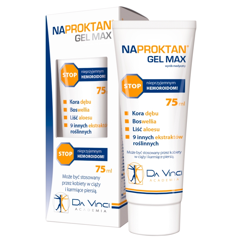 Naproktan Gel Max, żel na hemoroidy, 75 ml