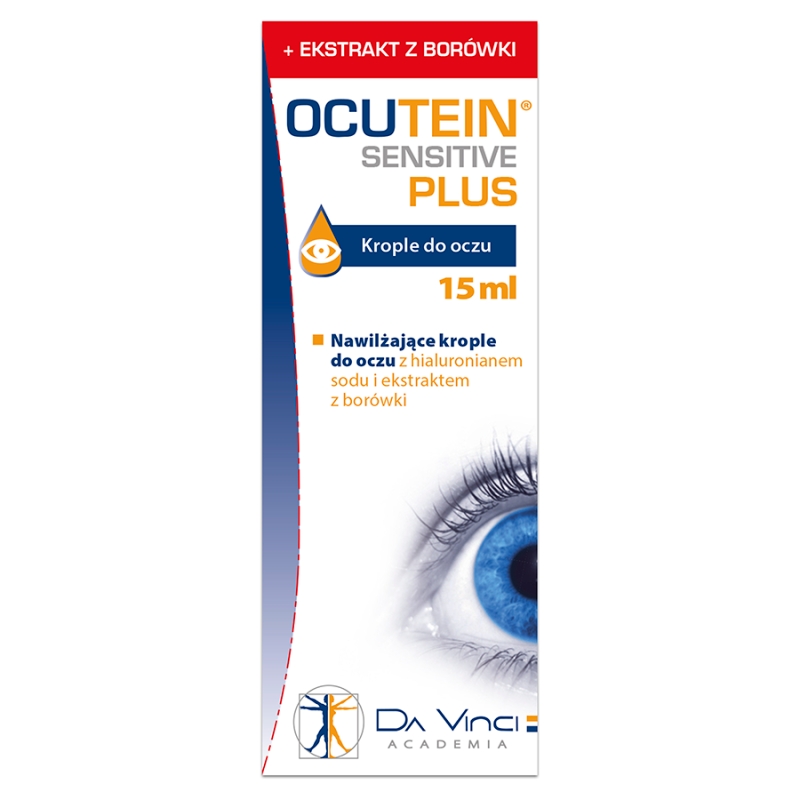 Ocutein Sensitive Plus nawilżające krople do oczu, 15 ml