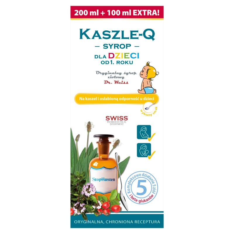 Kaszle-q, syrop dla dzieci, 300 ml