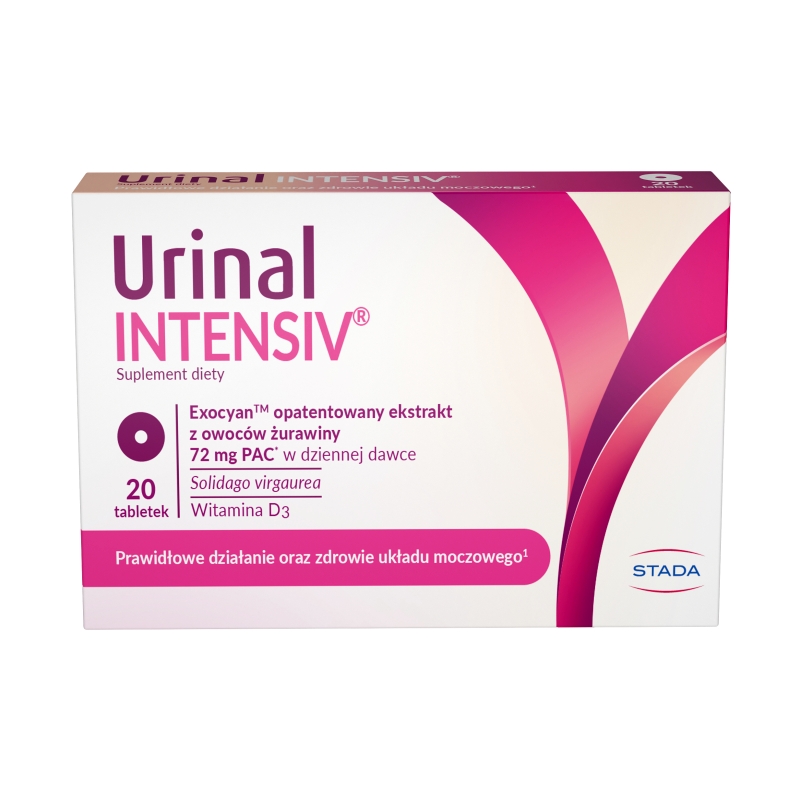 Urinal Intensiv, tabletki ze składnikami wspierającymi drogi moczowe, 20 szt.