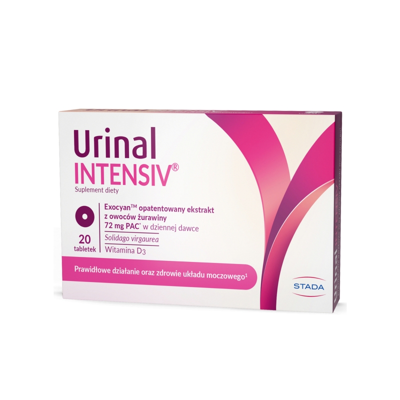 Urinal Intensiv, tabletki ze składnikami wspierającymi drogi moczowe, 20 szt.