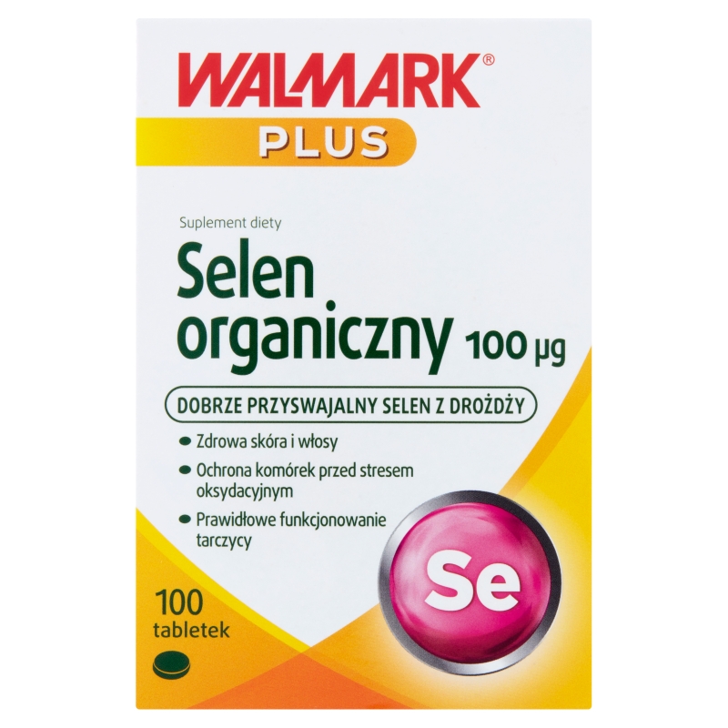 Selen organiczny, tabletki ze składnikami wspomagającymi odporność, zdrowe włosy i paznokcie, 100 szt.