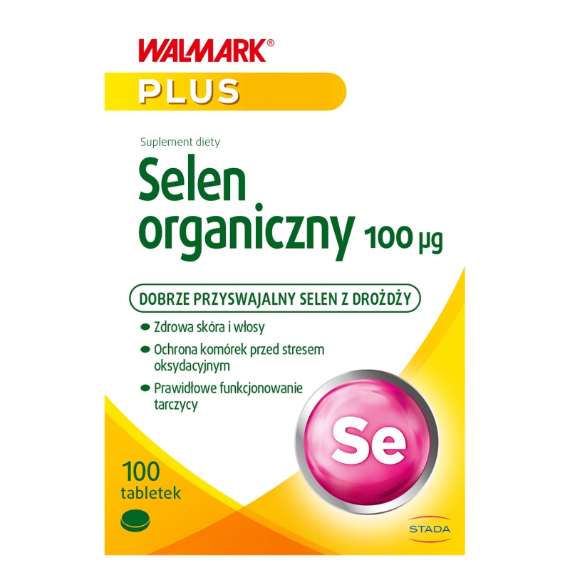 Selen organiczny tabletki ze składnikami wspomagającymi odporność, zdrowe włosy i paznokcie, 100 szt.
