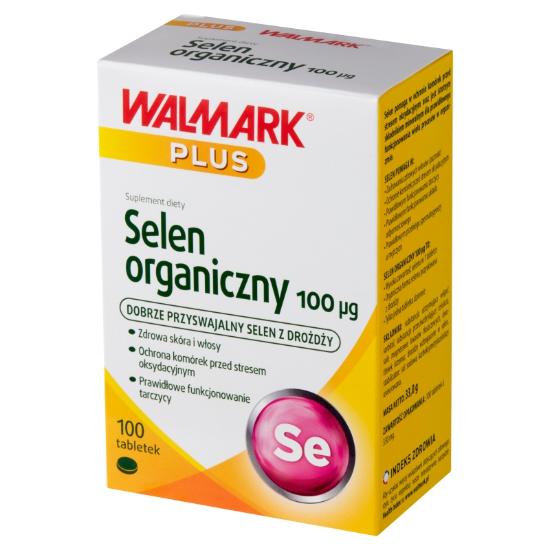 Selen organiczny, tabletki ze składnikami wspomagającymi odporność, zdrowe włosy i paznokcie, 100 szt.