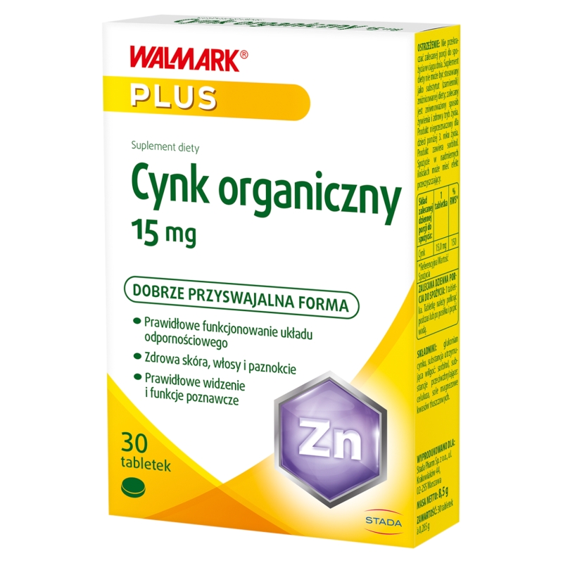 Cynk, kapsułki ze składnikami wspierającymi odporność, 30 szt.