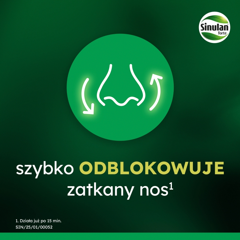 Sinulan Express Forte, aerozol udrażniający nos, łagodzący ból zatok, butelka 15 ml