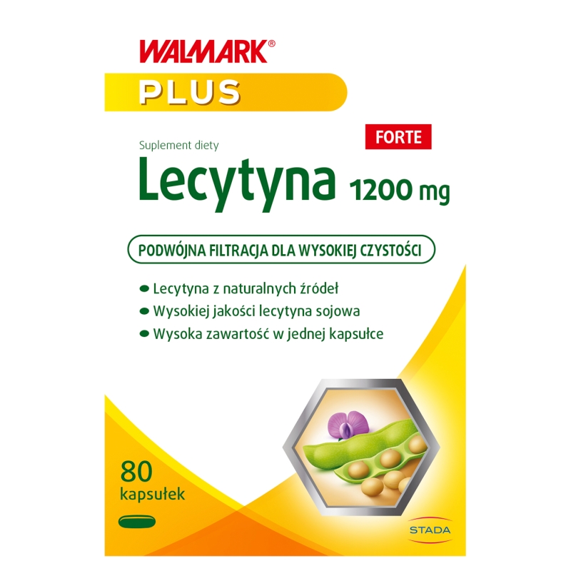 Lecytyna  kapsułki z lecytyna na utrzymanie prawidłowego poziomu cholesterolu, 80 szt.  