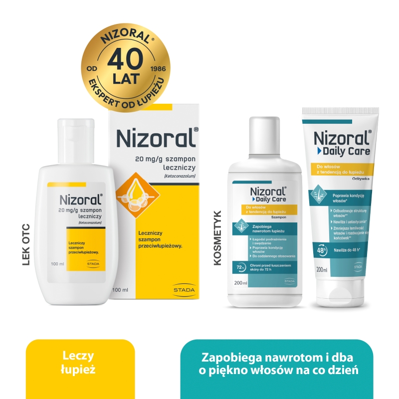 Nizoral Daily Care, Szampon do włosów z tendencją do łupieżu, 200 ml