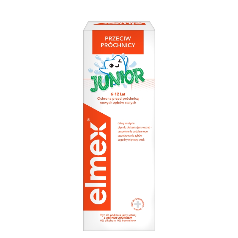 Elmex Junior, plyn do płukania jamy ustnej dla dzieci, 400 ml