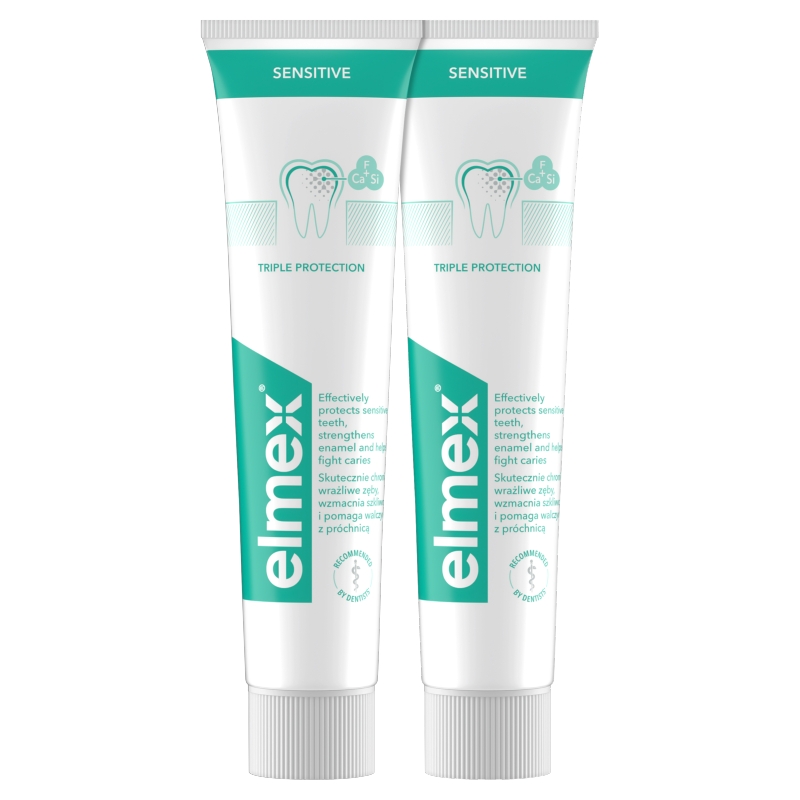 Elmex Sensitive, pasta do zębów, 2 x 75 ml