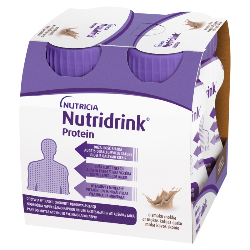 Nutridrink Protein , o smaku mokka, 4 x 125 ml