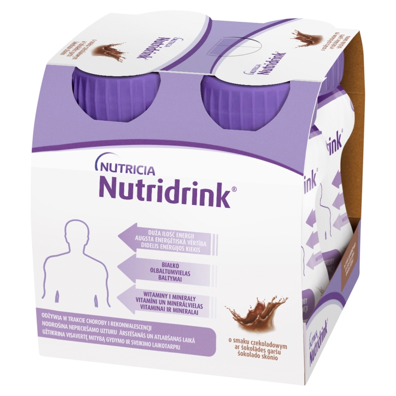 Nutridrink , o smaku czekoladowym, 4 x 125 ml