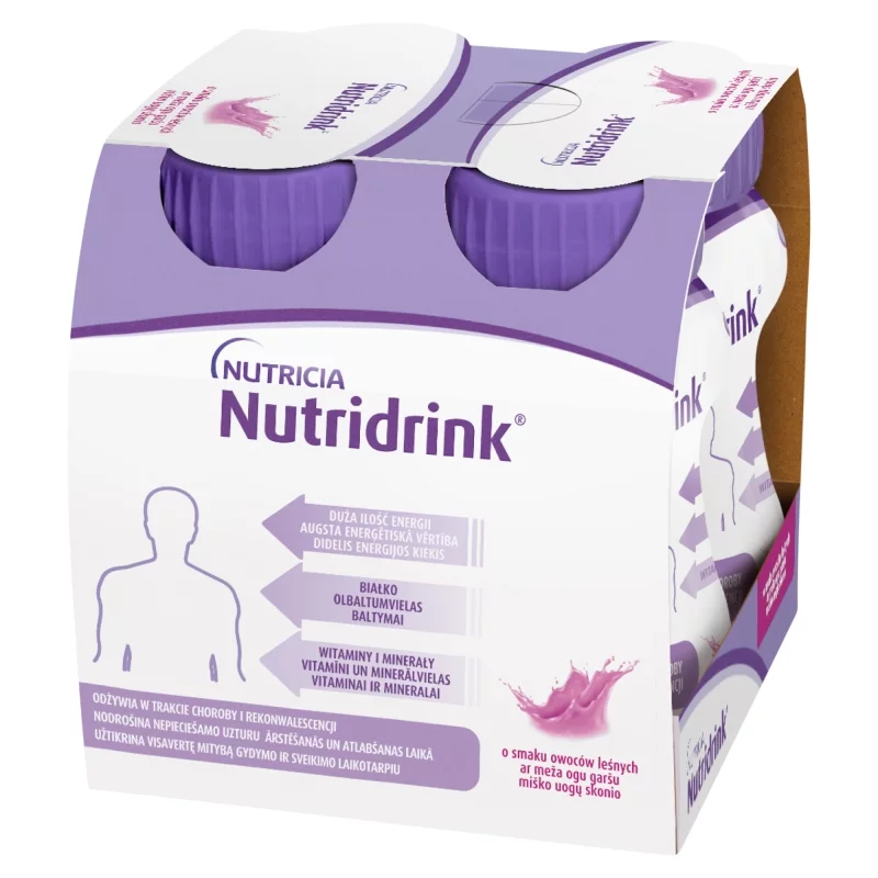 Nutridrink , o smaku owoców leśnych, 4 x 125 ml