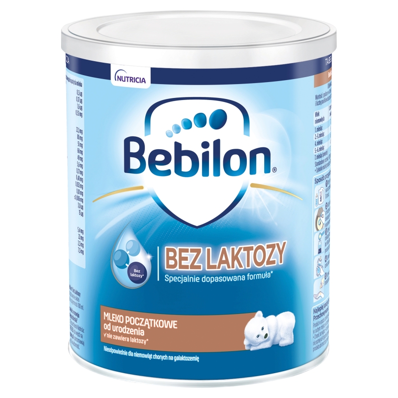 Bebilon Bez Laktozy, mleko początkowe od urodzenia, 400 g