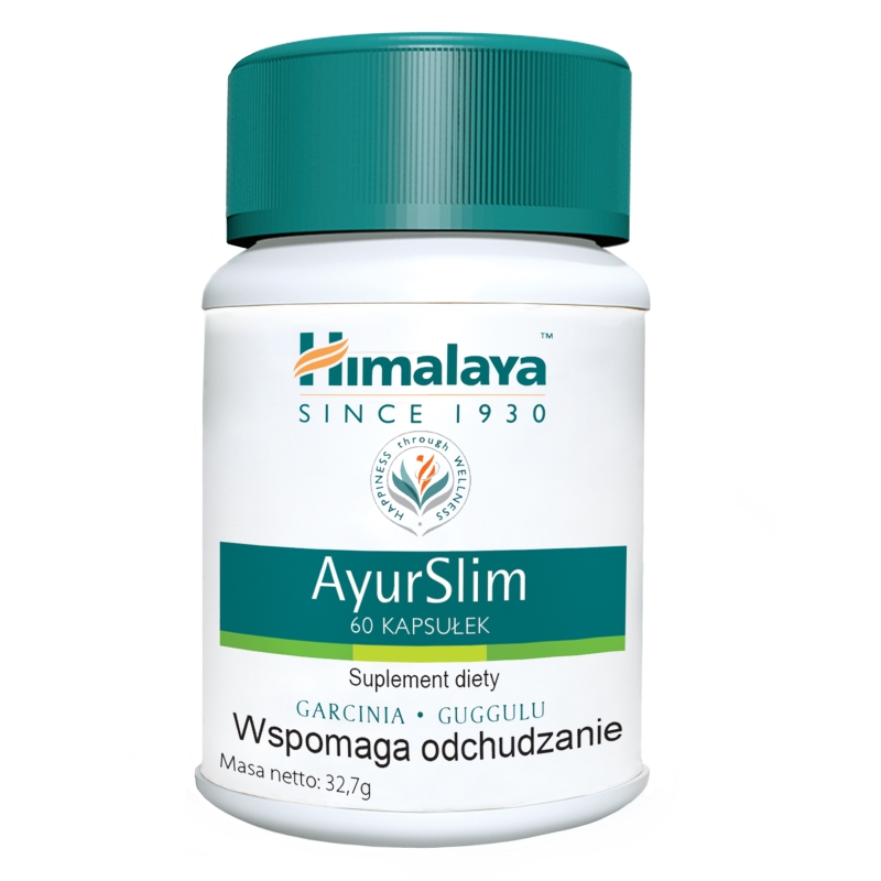 Himalaya AyurSlim, kapsułki ze składnikami wspomagającymi odchudzanie, 60 szt.