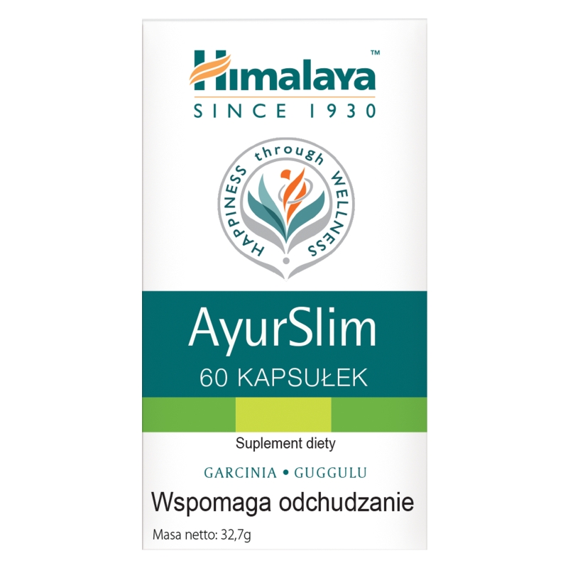 Himalaya AyurSlim, kapsułki ze składnikami wspomagającymi odchudzanie, 60 szt.
