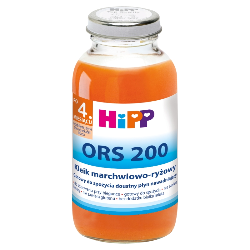 HIPP ORS 200, kleik marchwiowo-ryżowy od 4. miesiąca, 200 ml