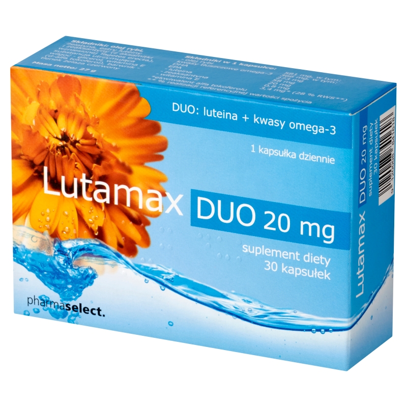 Lutamax Duo 20 mg, kapsułki zawierające luteinę i kwasy Omega-3, 30 szt.