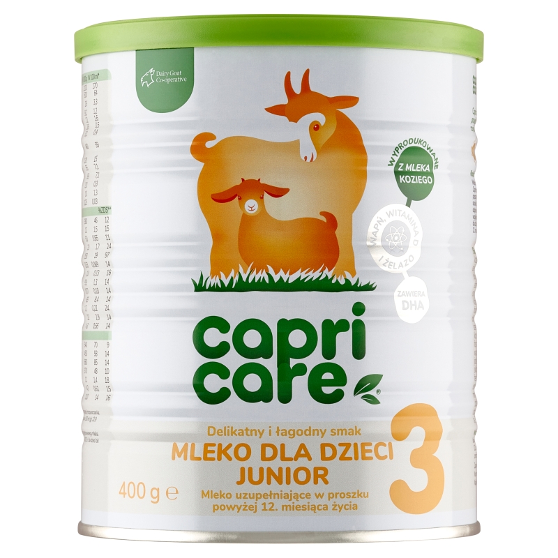 CAPRICARE 3 Mleko Następne Junior , oparte na mleku kozim powyżej 12 miesiąca życia, 400 g