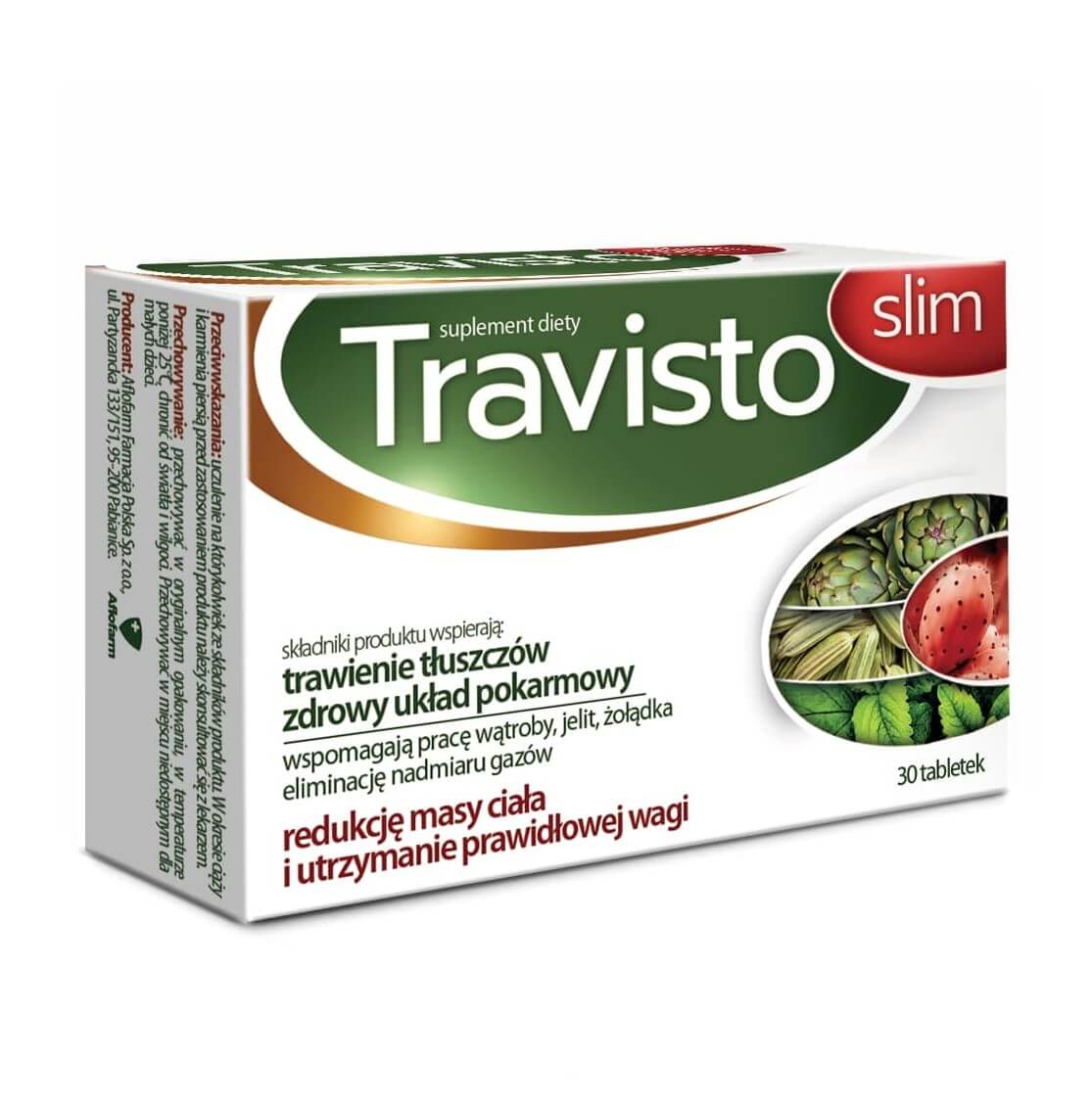 Travisto Slim, tabletki przeznaczony dla osób dbających o utrzymanie prawidłowej masy ciała, 30 szt.