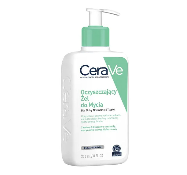 CeraVe, Oczyszczający Żel do Mycia ciała i twarzy, 236 ml