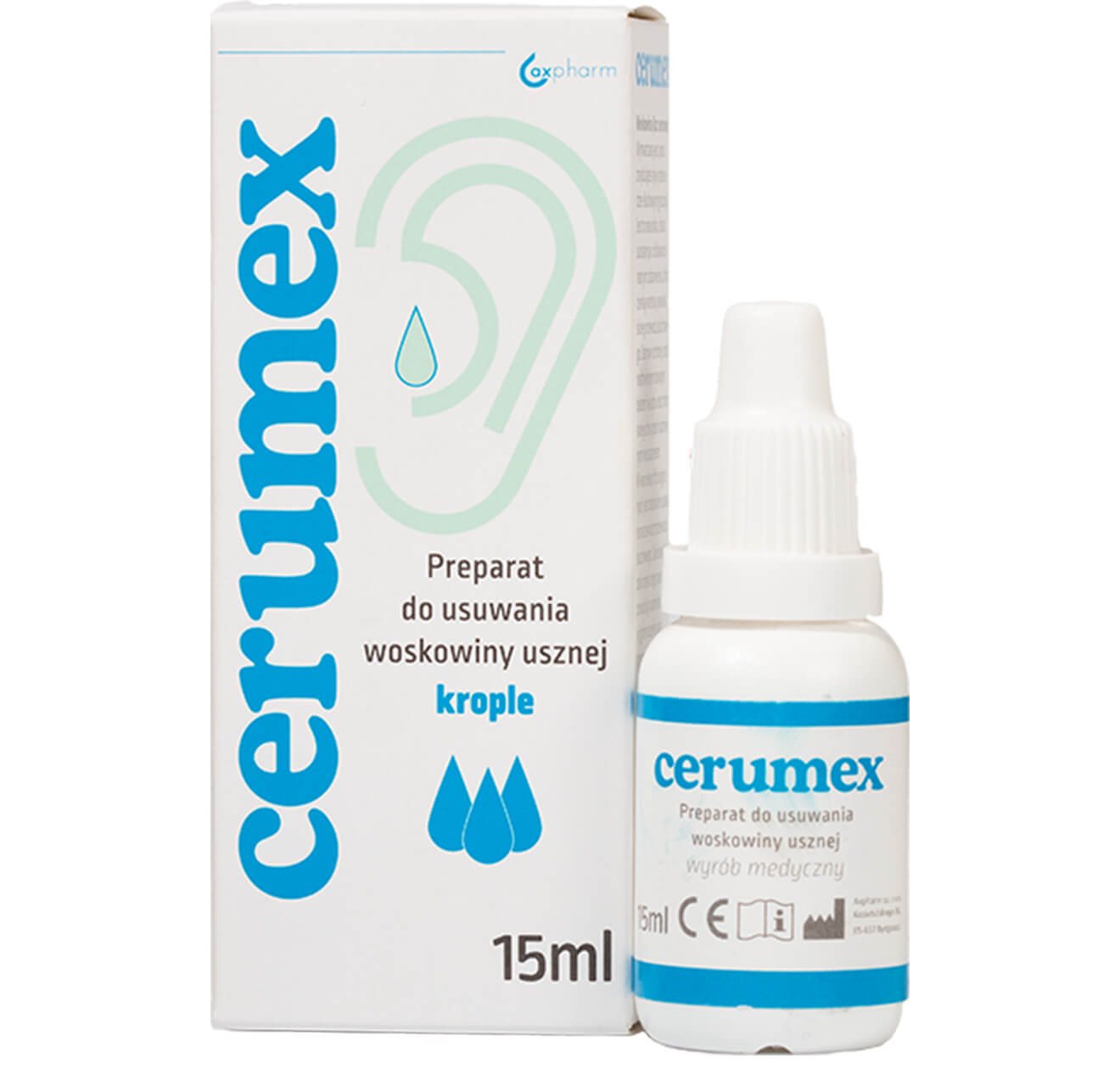 Cerumex , krople ze składnikami usuwającymi woskowinę uszną, 15 ml